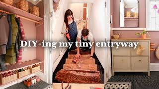 34 SQ FT ENTRYWAY MAKEOVER  Functional  Organized [upl. by Sudoeht]