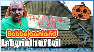 👹Labyrinth of Evil Maze🎃Halloween Doolhof Spookhuis👻Haunted House Bobbejaanland Theme Park Belgium [upl. by Thgiwd]