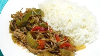 Slow Cooker Cuban Ropa Vieja or Cuban shredded Beef [upl. by Elmaleh466]