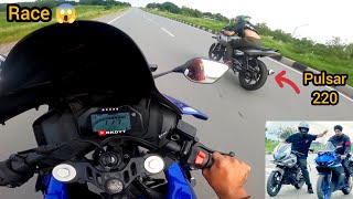 Pulsar 220 vs Yamaha R15 Drag Race 🏁 😍 Long Race 😱 Ye Nahi Socha Tha [upl. by Scales]