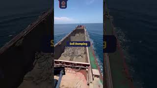 Soil Dumping by Ship in Middle of Sea or Ocean [upl. by Justen]