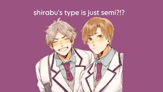 Semishira confession  haikyuu text skit \\ [upl. by Eissalc]