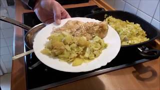 Curry  Hähnchenschnitzel im Hartkäsemantel mit Spitzkohl [upl. by Ripley]