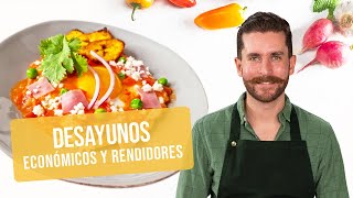 Desayunos económicos y rendidores chilaquiles de mole y huevos motuleños  Recetas Kiwilimón [upl. by Omland]