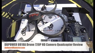 DBPOWER U818A Drone 720P HD Camera Quadcopter Review [upl. by Marjana]