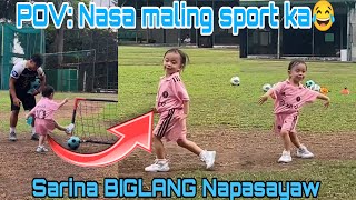 LAUGHTRIP Sarina Hilario Football Training With Dancing [upl. by Neelcaj]