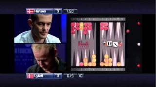 most famous big balls play ever made in backgammon Gus Hansen v Sander Lylloff [upl. by Edlitam212]