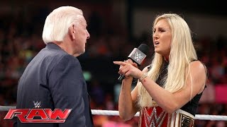 Charlotte wants nothing to do with her father Ric Flair Raw May 23 2016 [upl. by Learsiy529]