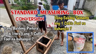 MEASURING BOX  Standard Measurement for Concrete Mixture  Conversion Measurement [upl. by Percy]