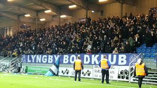 29112019 Lyngby BK  FC Nordsjælland 11 Support Fans Goal celebration [upl. by Mathi]