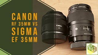 Canon RF 35mm f18 vs Sigma 35mm f14 for video on EOS R [upl. by Voccola]