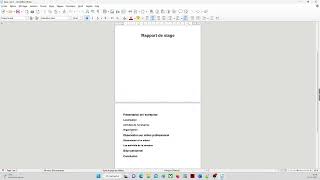 Réaliser un rapport de stage avec libreoffice writer [upl. by Adrienne]