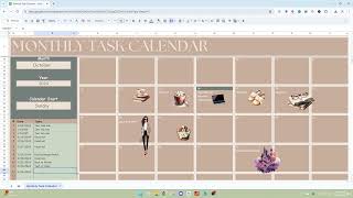 Google Sheets Monthly Task Calendar [upl. by Grane194]