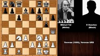 Mikhail Tal vs Dimitar Donchev  Yerevan 1986 [upl. by Akemahs]