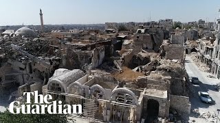 Syria drone footage shows devastation in Aleppo Deir ezZor and rural Damacus [upl. by Cristal686]