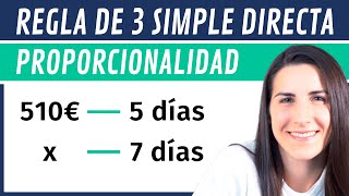 PROBLEMA de Proporcionalidad DIRECTA ✅ REGLA DE TRES Simple Directa [upl. by Kellyn]