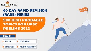 UPSC Prelims 2022 60 DayRapid Revision RaRe Series Day17  900 Probable Topics [upl. by Cleveland544]