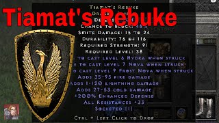 D2R Unique Items  Tiamats Rebuke Dragon Shield [upl. by Ahsekad]