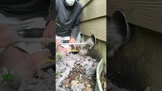 CLEAN YOUR DRYER VENT almetaldryervent satisfying fyp viralvideo asmr dryerventcleaning [upl. by Esiralc716]