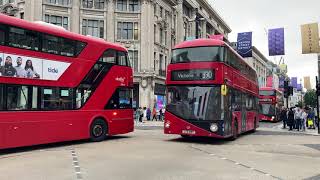 London Buses Oxford Circus  19 Jun 21 Part 2 [upl. by Dolph]