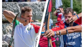 Nikola Kos v Kenneth Rienas – traditional men bronze  Terni 2022 3D Championships [upl. by Otrevogir]