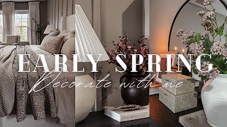 Decorate with me  Bedroom Refresh  Early Spring decor 2024 [upl. by Anaeirb]