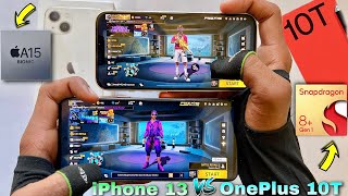 iPhone 13 vs Oneplus 10t speed test and comparison all features [upl. by Yetsirhc]