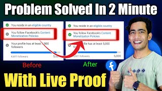 You Follow Facebook Content Monetization Policies Problem Solved 100  You Follow Facebook Problem [upl. by Laforge]