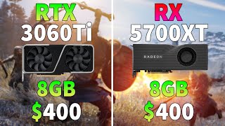 RTX 3060Ti vs RX 5700XT Test in 7 Games 4k 1440P 1080P [upl. by Alber]