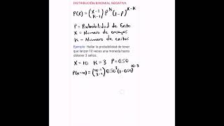 Probabilidad  Distribución binomial negativa [upl. by Franchot163]