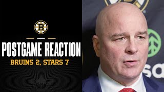 Postgame Reaction Bruins Lose in Dallas [upl. by Katzman30]