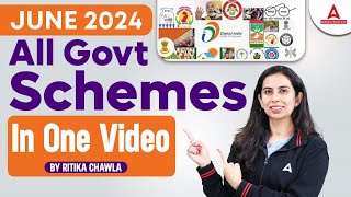 June Government Schemes In One Video  Government Schemes By Ritika Chawla [upl. by Rapsag]