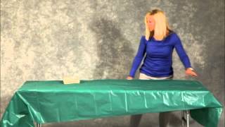 How To Put on a plastic table cover [upl. by Aldrich]