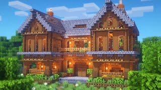 Minecraft How to Build a Large Spruce Mansion  Large Survival Base Tutorial [upl. by Higbee]