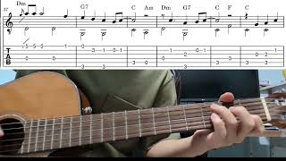 The Bare Necessities  Easy Fingerstyle Guitar Playthrough Tutorial With Tabs [upl. by Mcspadden3]