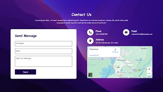 How to Make a Responsive Contact Us Page HTML  CSS [upl. by Hewie]