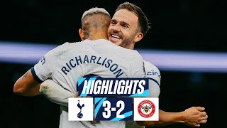 TOTTENHAM HOTSPUR 32 BRENTFORD  PREMIER LEAGUE HIGHLIGHTS  CRAZY DRAMA IN NORTH LONDON [upl. by Niltag]