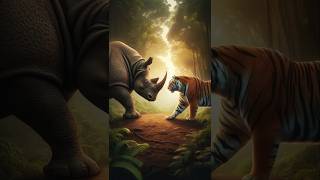 Rhino Vs All Animals Animal vs animals hybrid animal fusion AI youtubeshorts animalbattle [upl. by Daitzman]