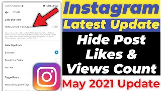 Hide likes and View Counts on Instagram  How To Hide Likes on Instagram Post  Instagram Update [upl. by Yggam]