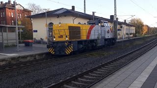 MAK G 1206 der Hessischen Landesbahn durchfährt Baunatal Guntershausen [upl. by Sidran274]