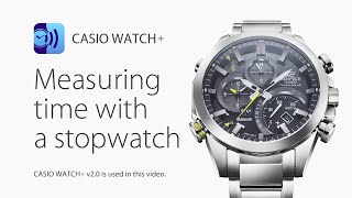 CASIO EDIFICE EQB500 Measuring time with a stopwatch  CASIO WATCH v20 [upl. by Bernadene]