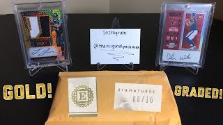 2017 Panini Encased Football Mail  Sick Graded Top Rookie Auto Gold Parallel [upl. by Azitram]