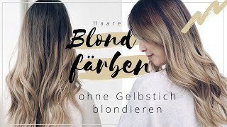 BALAYAGE Haare wie beim Friseur I BLOND selber färben I ohne Gelbstich blondieren I Tipps amp Tricks [upl. by Tien]