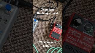 clean guitar tone vs delay and modulation  Fender Hammertone Delay Pedal [upl. by Norean]