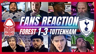 SPURS FANS REACTION TO FOREST 13 SPURS  PREMIER LEAGUE [upl. by Alrahs167]