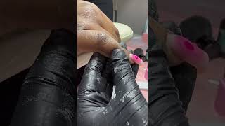 Lets do airbrush design 🥰easynailartdesignsforbeginners airbrush nails naildesigns [upl. by Deedee318]