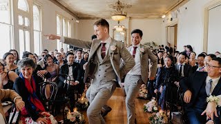 EPIC GROOM ENTRANCE  Bon amp Dans Wedding Ceremony Entrance [upl. by Angelika]