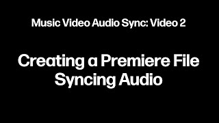 Audio Sync Video 2 Syncing Audio [upl. by Zerla219]