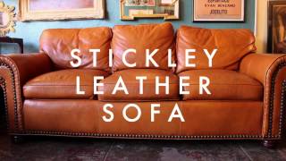 Stickley Leather Sofa  Casa Victoria  Vintage Furniture on Sunset [upl. by Gnilrac]