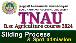 TNAU  Sliding Process  Spot admission updates [upl. by Lawley]